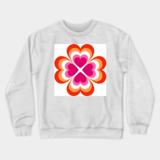 Lesbian clover hearts Crewneck Sweatshirt